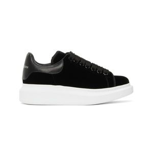 Alexander McQueen Black Velvet Sneakers size 39 like new